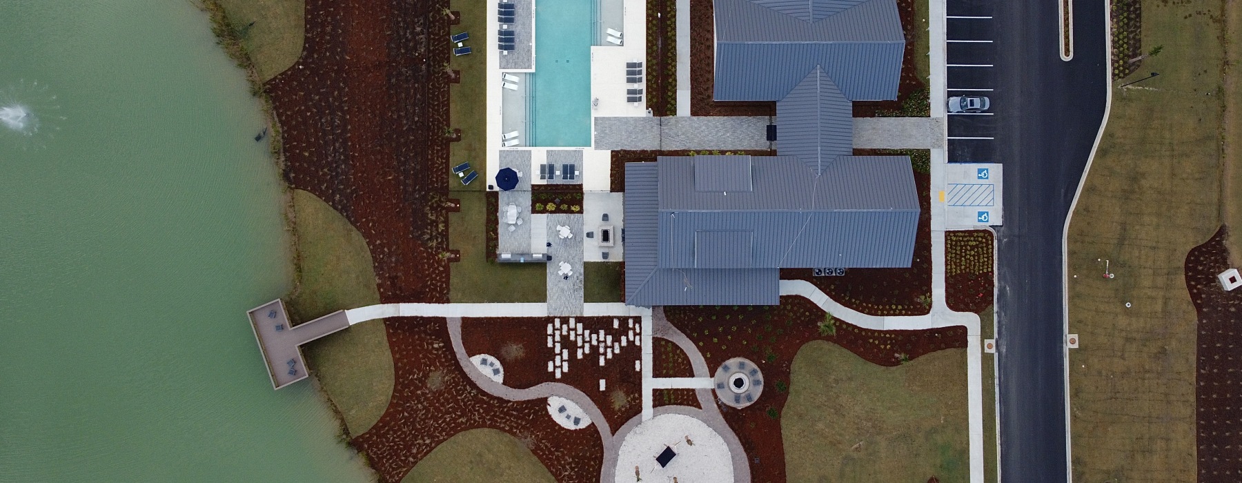 Aerial photography of property clubhouse 